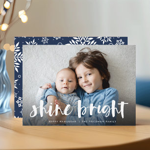 Shine Bright   Full Photo Hanukkah Holiday Card