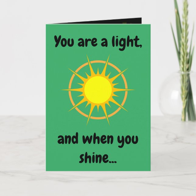 'Shine Bright' Greeting Card (Front)