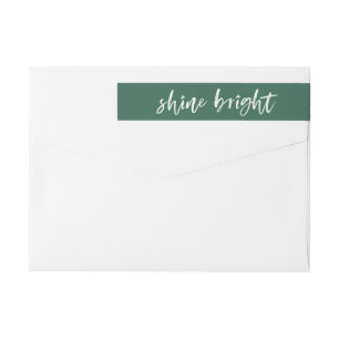 Shine Bright Holiday Photo Wrap Around Label