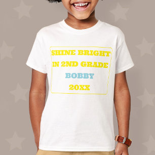 Shine Bright In Second Grade Back To School T-Shirt