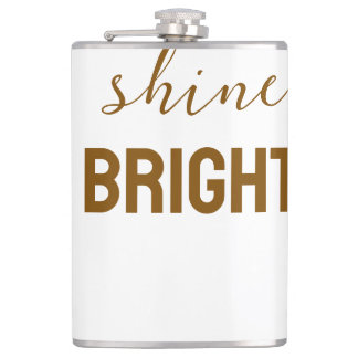 Shine Bright – Inspirational Glow Graphic T-Shirt Hip Flask