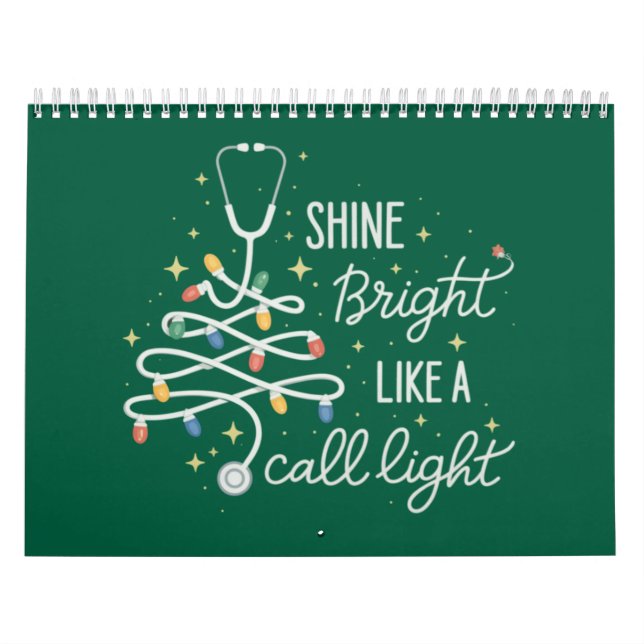 Shine Bright Like A Call Night Nurse Christmas Fun Calendar (Cover)