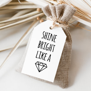 Shine Bright Like a Diamond Kraft Gift Tags