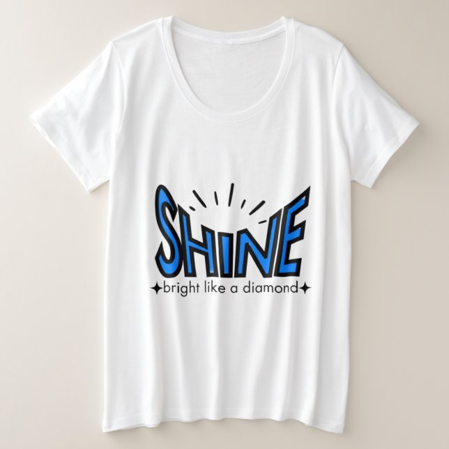 Shine Bright Women's Plus-Size Shirt (Design Front)
