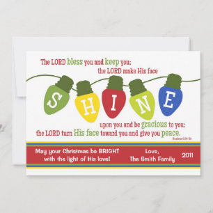 SHINE Christmas Lights 2-Sided Scripture Card