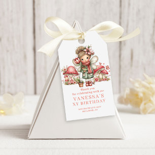 Shine Fairy 3rd Birthday Floral Pink Favour Gift Tags