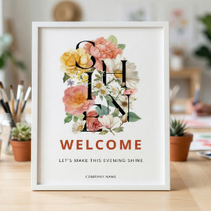 SHINE Floral Corporate Event Welcome Sign