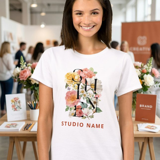 SHINE Floral Creative Studio Name Corporate T-Shirt (Creator Uploaded)