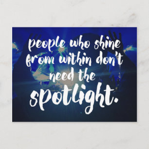 Shine From Within Quote Postcard