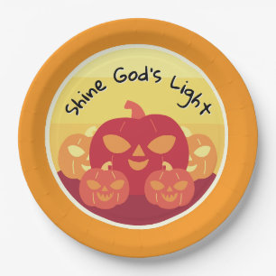 Shine God’s Light Halloween Paper Plates