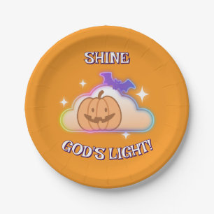 Shine God's Light Personalized Christian Halloween Paper Plate