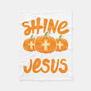 Shine Like The Light Of Jesus Christian Jack O Lan Fleece Blanket