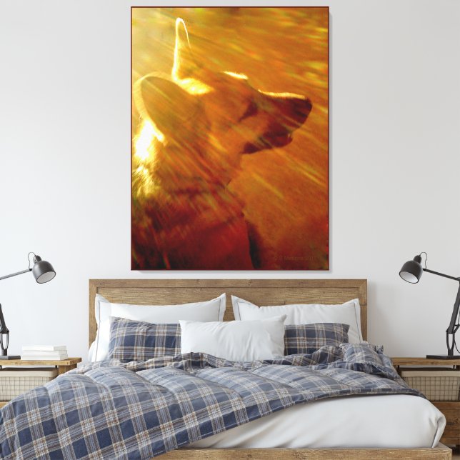 Shine On Me German Shepherd #2 Canvas Print (Insitu(Bedroom))