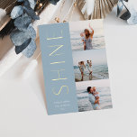 Shine On | Modern 3 Photo Collage Hanukkah<br><div class="desc">A chic and elegant Hanukkah card design featuring three photos aligned at the right in a vertical layout. "Shine" appears alongside your photo in modern gold foil type. Personalise with your family name and custom Hanukkah greeting beneath for the perfect finishing touch to these cool minimalist holiday photo cards.</div>