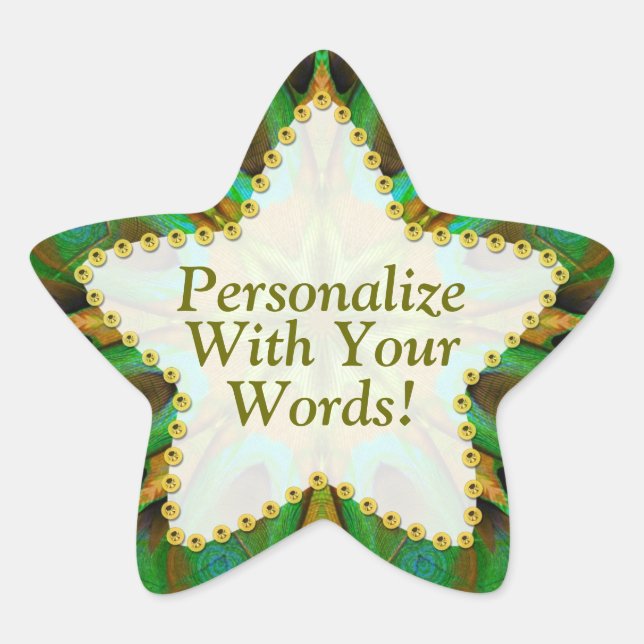 Shine On Nature Green Star Sticker (Front)