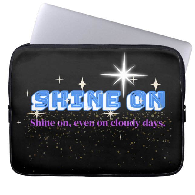SHINE ON – Night Glow Star Edition 13" Laptop Sleeve (Front)