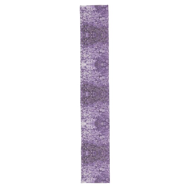 Shine Shine Purple Star AI art  Long Table Runner (Front)