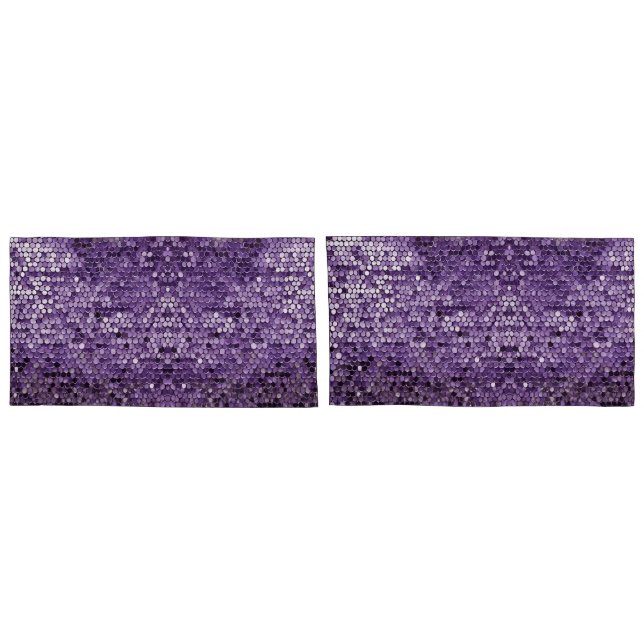 Shine Shine Purple Star AI art  Pillowcase (Back-Set)