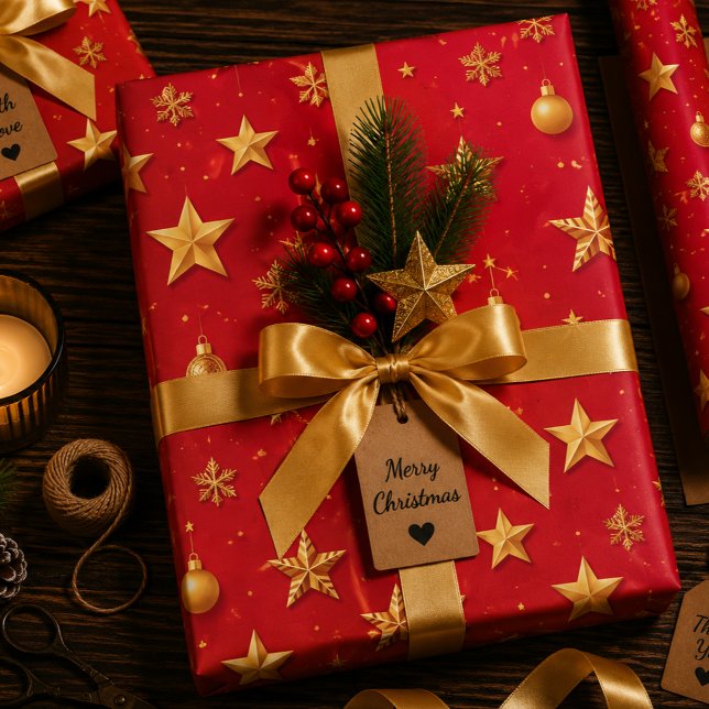 Shine Starry Christmas Wrapping Paper Sheet (Creator Uploaded)