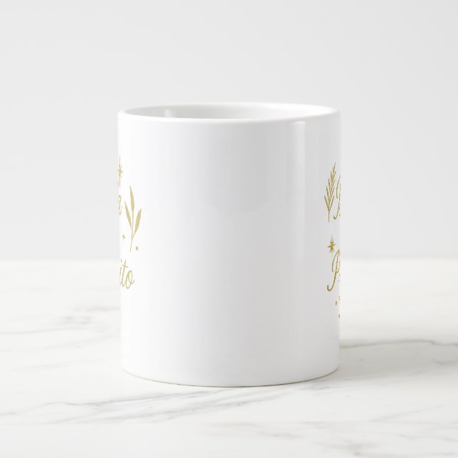 Shine with Purpose ✨ | Luxury Gold Design Large Coffee Mug (Front)