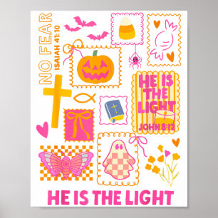 Shine With The Light Of Jesus Christian Halloween  Poster