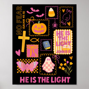 Shine With The Light Of Jesus Christian Halloween Poster