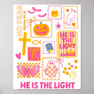 Shine With The Light Of Jesus Christian Halloween  Poster