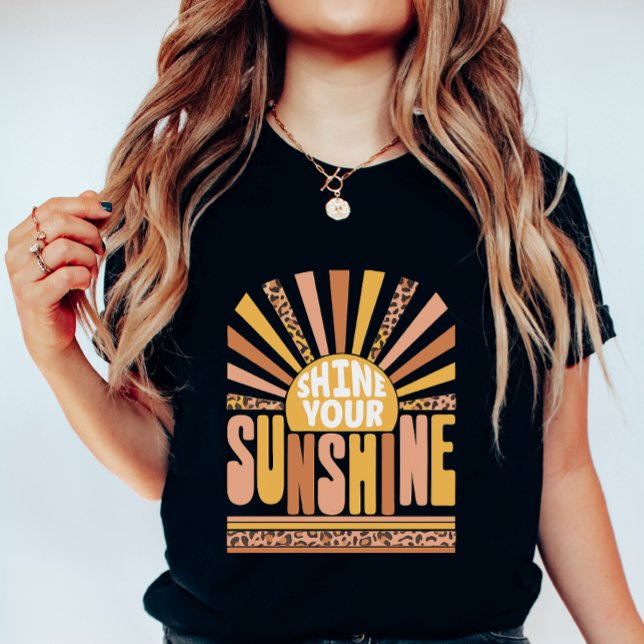Shine Your Sunshine; Retro Positive Summer T-Shirt (Creator Uploaded)