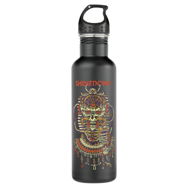 Shinedown Planet Zero Skull  710 Ml Water Bottle (Front)