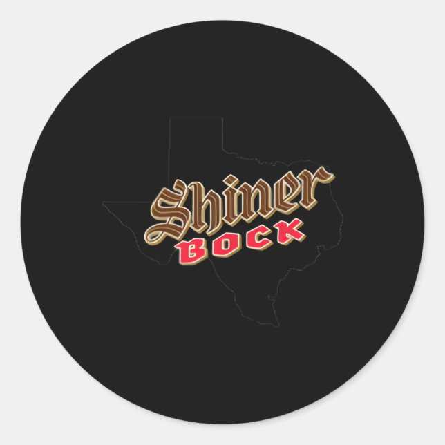 Shiner Tx Town For Drinkers Classic Round Sticker (Front)