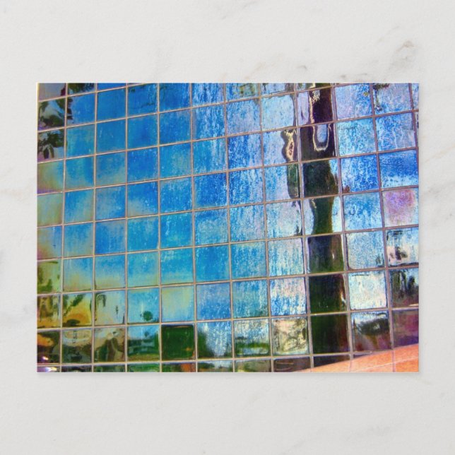 shiney blue tiles postcard (Front)