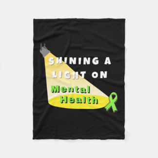 Shining A Light On Mental Health –mental Health Fleece Blanket