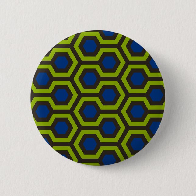 Shining Blue 6 Cm Round Badge (Front)