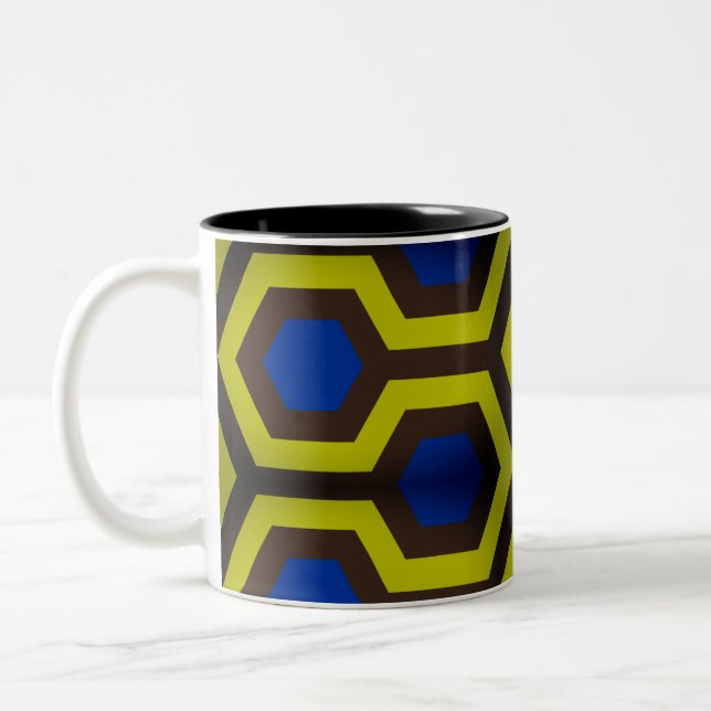 Shining Blue Two-Tone Coffee Mug (Left)