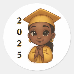 Shining Bright 2025 Graduate  Classic Round Sticker