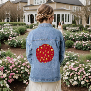 Shining Bright on Christmas Night Denim Jacket