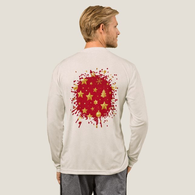 Shining Bright on Christmas Night  Tri-Blend Shirt (Full Back)