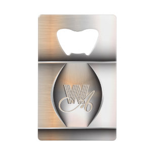 Shining Brushed Steel Monogram