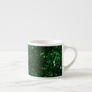 shining christmas tree leaves espresso cup