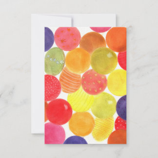 Shining Coloured Abstract Balloons at the Fair Thank You Card