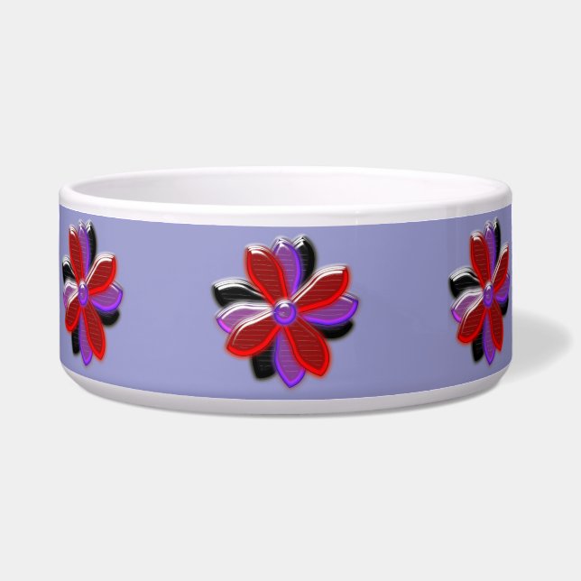 Shining Daisy Flower Dog Bowl (Front)