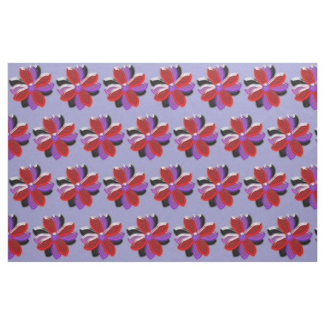 Shining Daisy Flower Floral Patterned Craft Fabric (Fat Quarter)