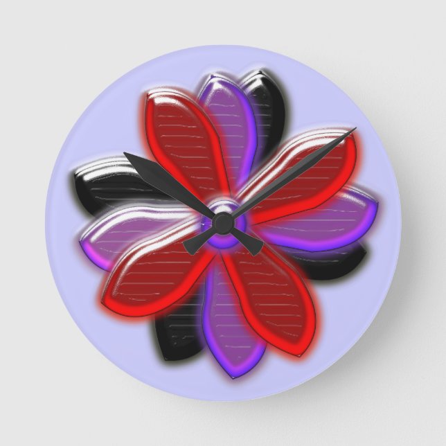 Shining Daisy Flower Wall Clock (Front)