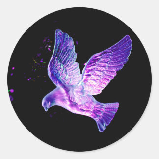 Shining Dove Classic Round Sticker