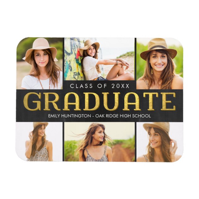 Shining Future Graduation Announcement Magnet (Horizontal)