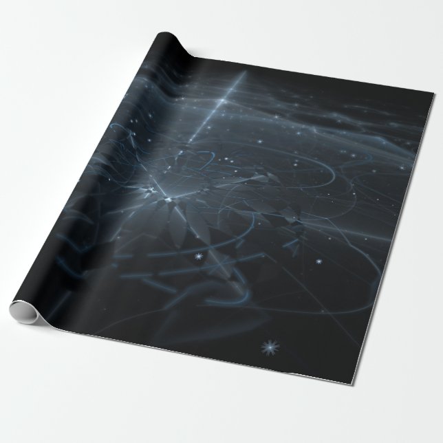 Shining Galaxy Wrapping Paper (Unrolled)