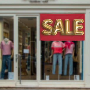 Shining Gold SALE Balloon Store Promotion Banner