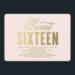 Shining Gold | Sweet Sixteen Invitation<br><div class="desc">visit our shop for more styles and colours!</div>