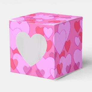 Shining heart Valentine background pink Favour Box