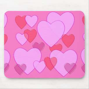 Shining heart Valentine background pink Mouse Pad